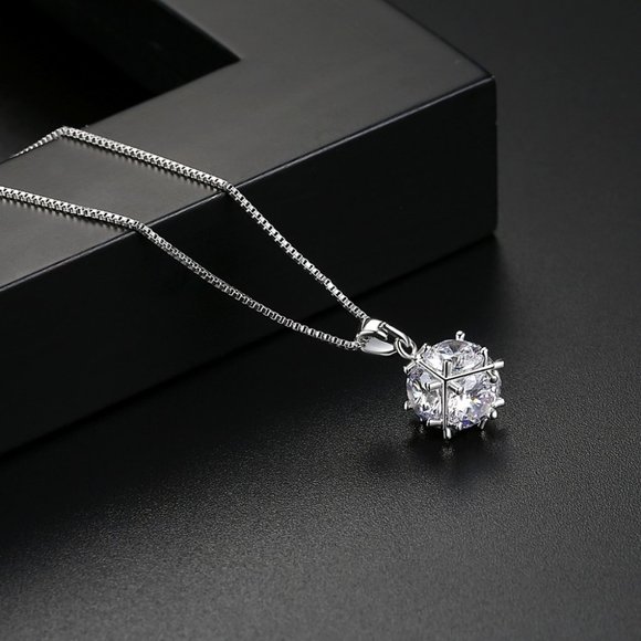 New AAA Cubic Zirconia Gold Plated Ball Pendant - Picture 4 of 7